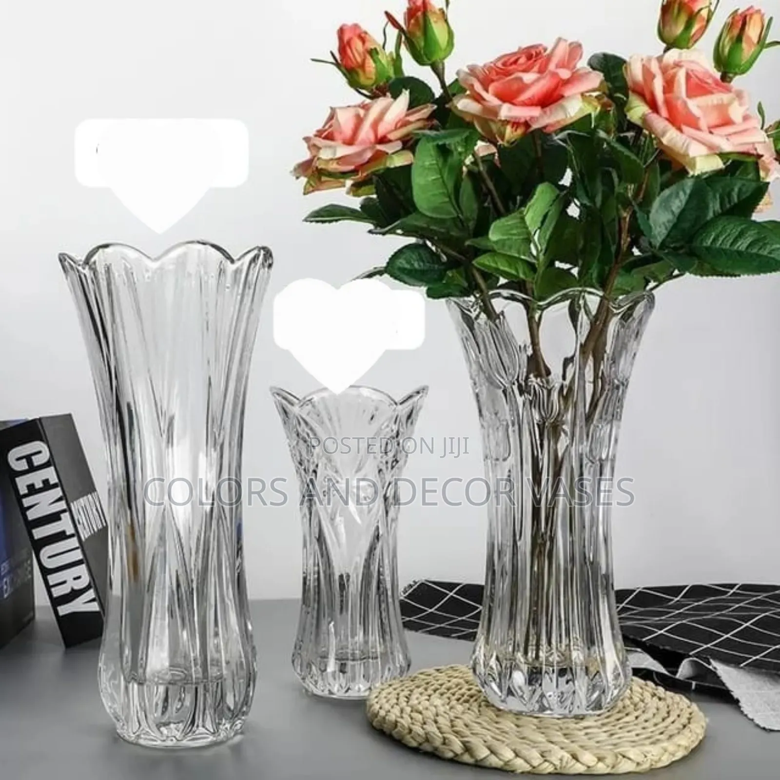 Glass Vases for Fresh and Artificial Flowers