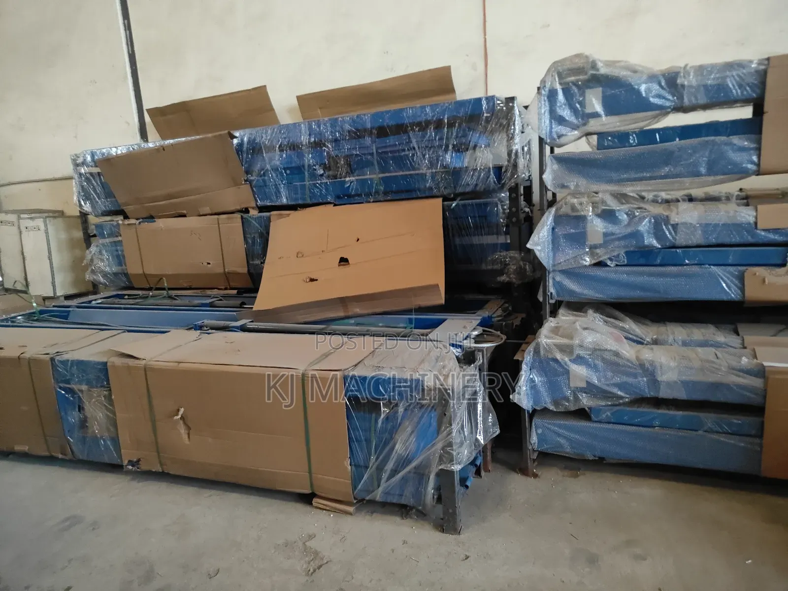 Four Post Lift Ready for Assembly.