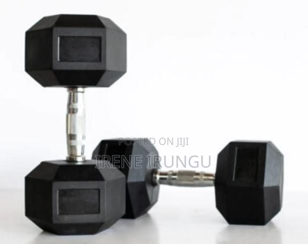 Gym Dumbbells, 5kg Pair - main view