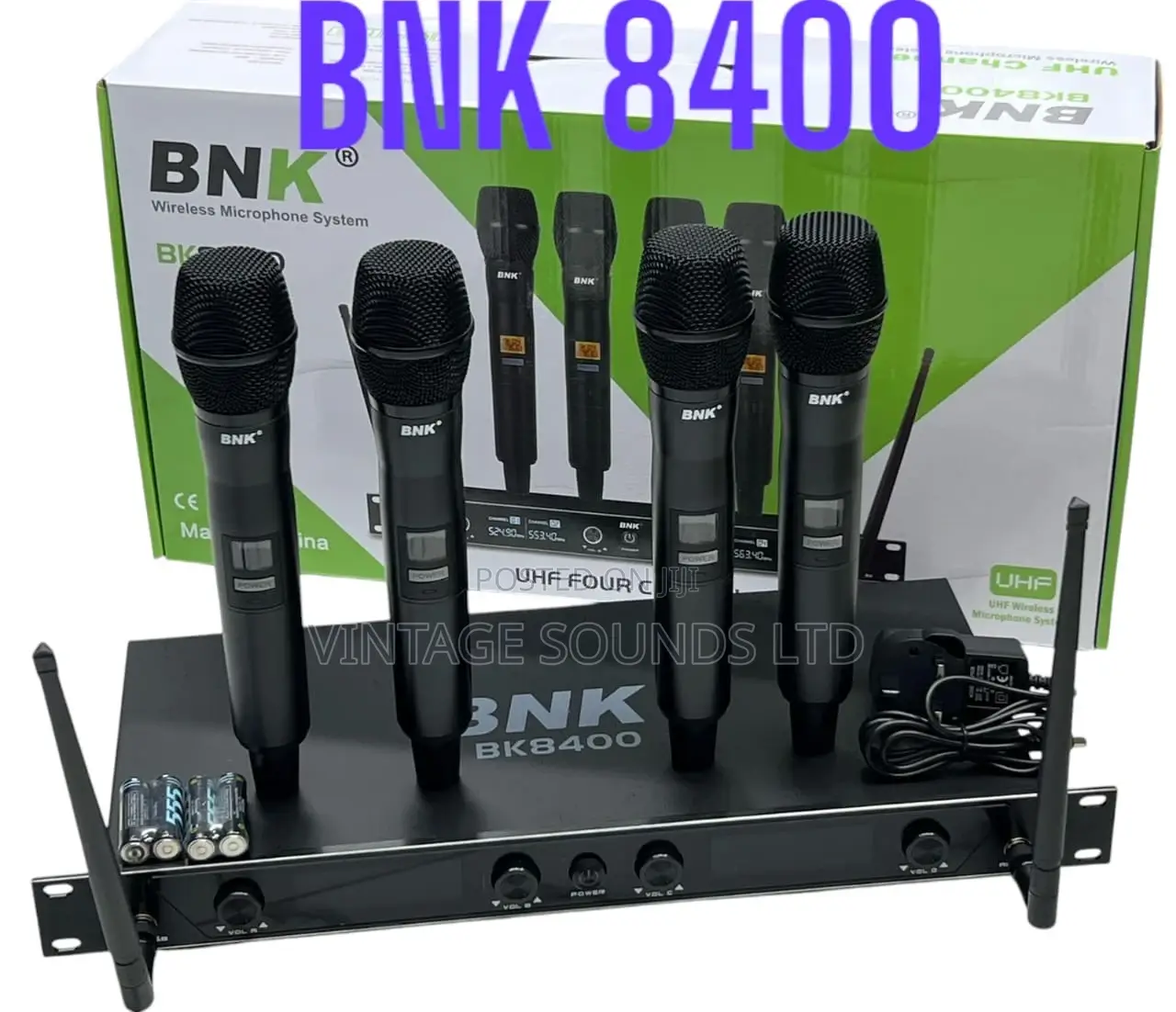 BNK Bk8400 4wireless Microphone Set Uhf