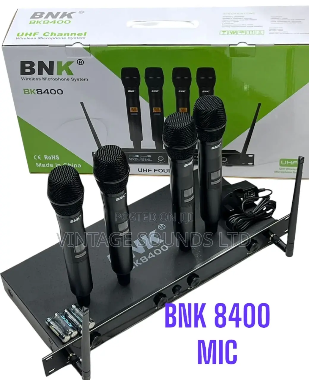 BNK BK8400 4-in-1 Wireless Microphone Set ( BK )