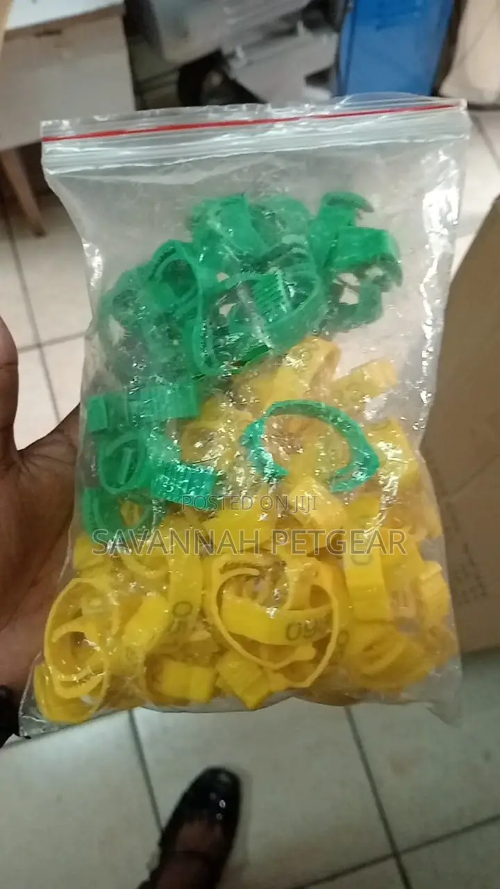 50PCS Numbered Chicken Foot Ring 7 Colors Adjustable