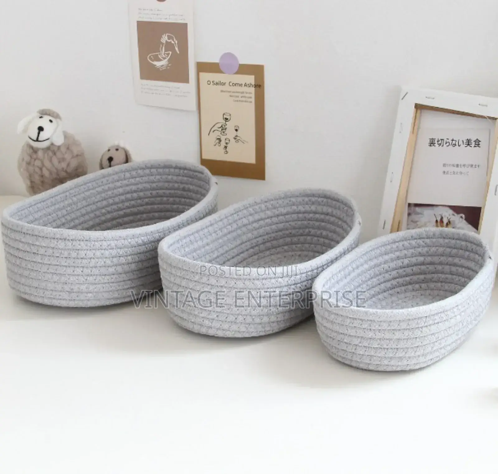 *Woven Nordic Cotton Rope Storage*
