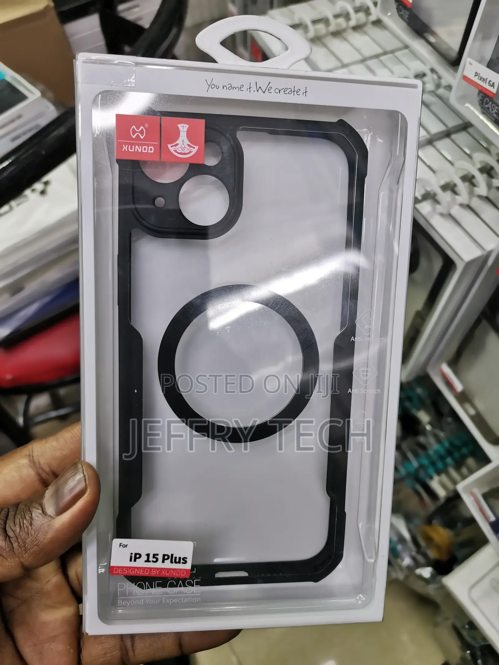 For iPhone 15 Plus Airbag Bumper Case With Magsafe