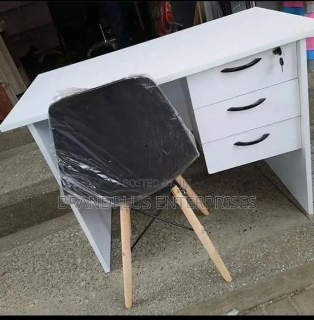 Black Eames Chair and Desk - main view
