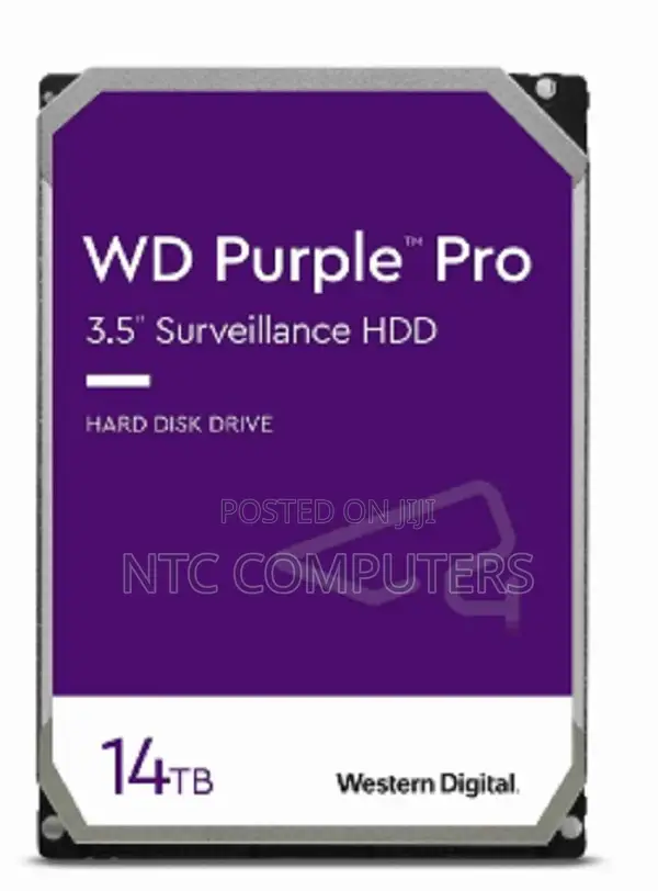 WD Purple Pro Surveillance Hard Drive 14TB, 512MB - WD141PUR