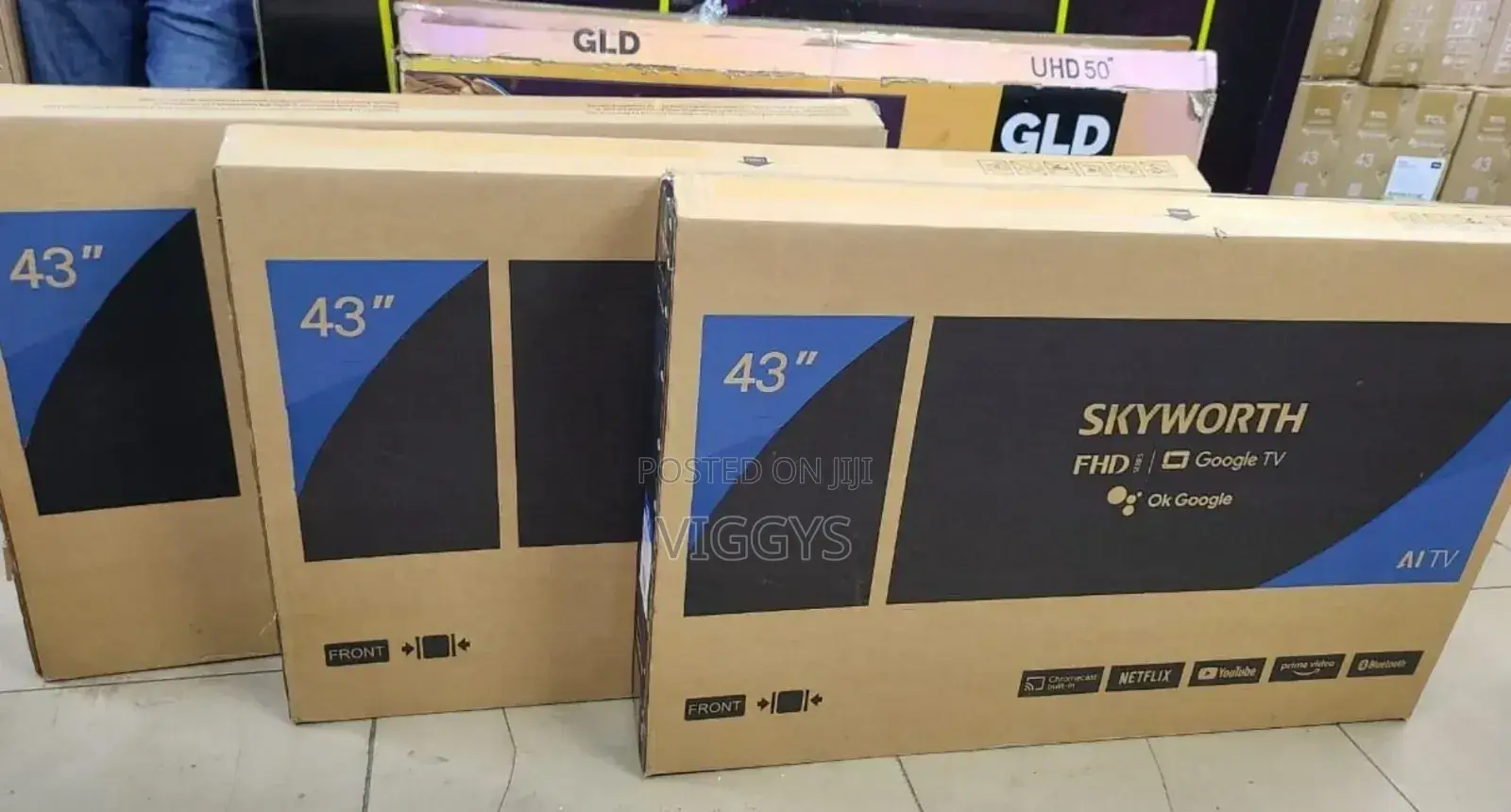 Frameless Skyworth 43 Inch Smart TV SA-44