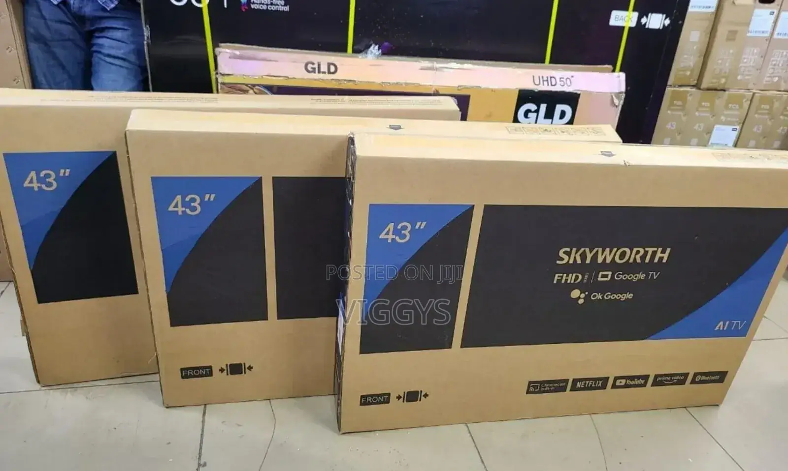 Frameless Skyworth 43 Inch Smart TV SA-44