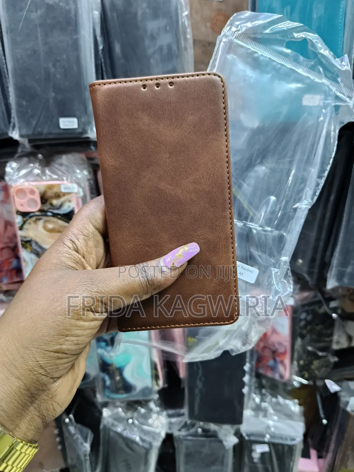 Leather Flip Case for Redmi A3