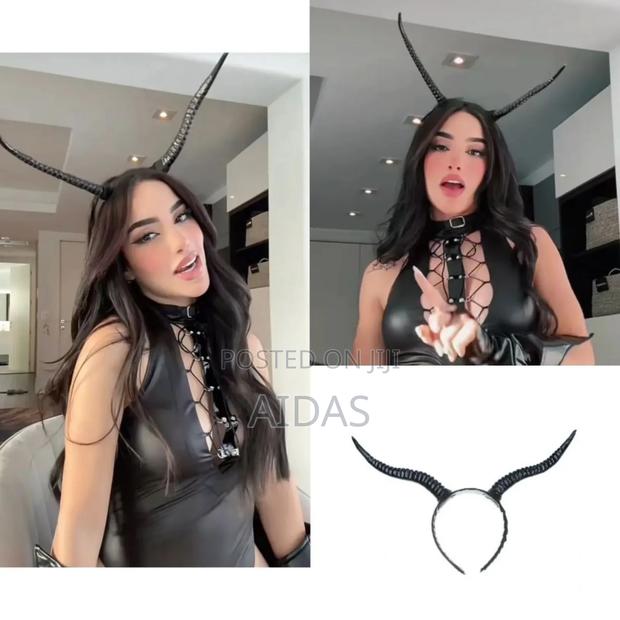 Halloween Horn Headdress Party Costume - main view