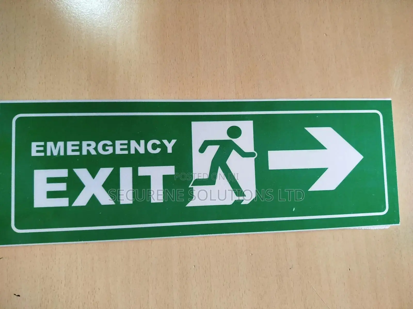 Green Emergency Fire Exit Sign