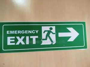 Green Emergency Fire Exit Sign