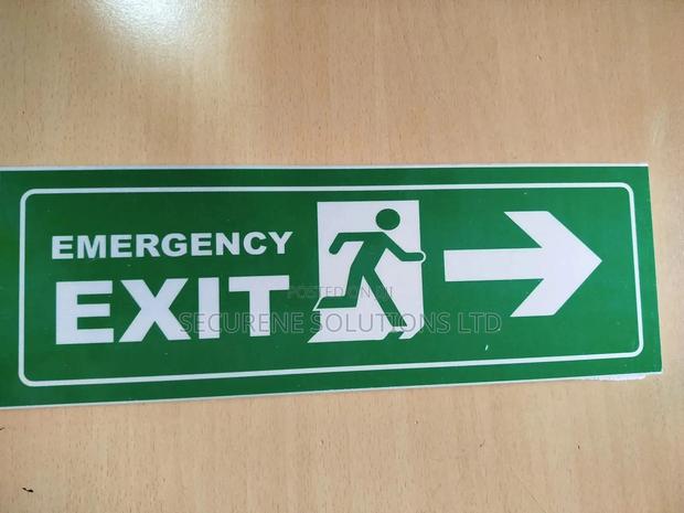 Green Emergency Fire Exit Sign