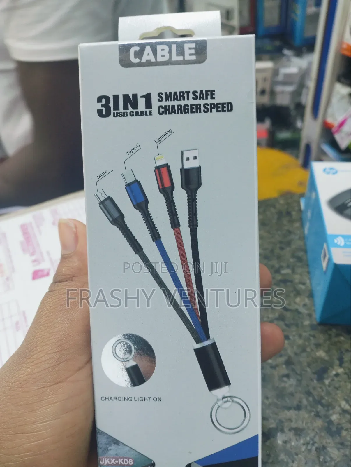 3 in 1 Original Quality Charging and Lighting Cable