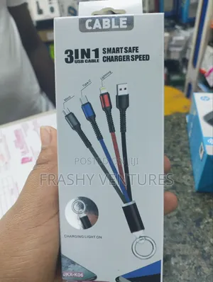 3 in 1 Original Quality Charging and Lighting Cable