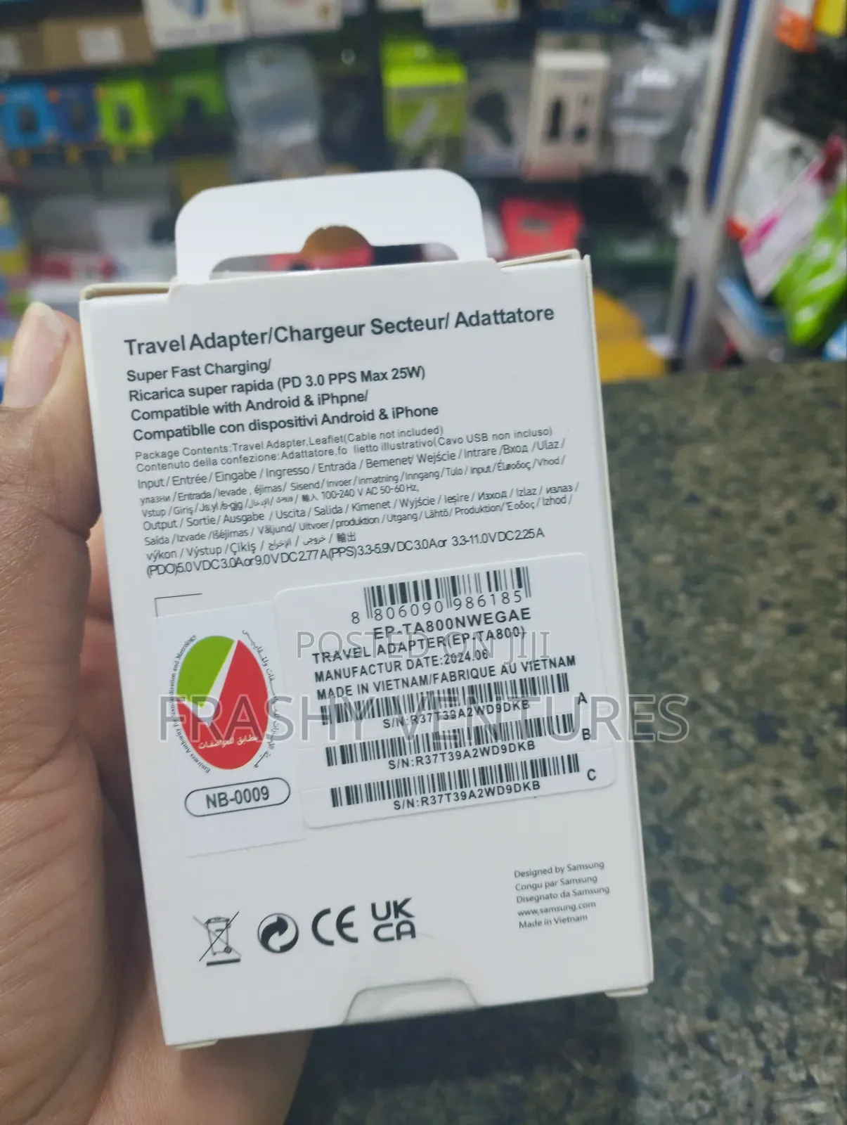 Samsung 25w Adapter and Cable