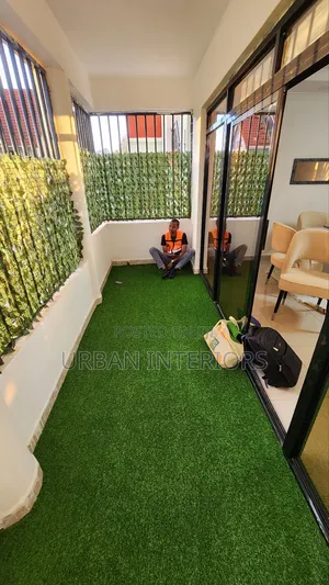 Balcony Green Fence With Grass
