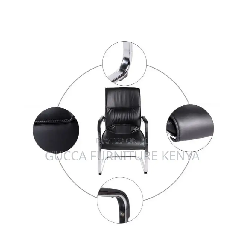 Office Chairs: Simple Executive Leather Waterfall Seat