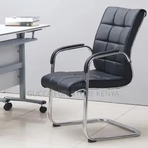 Office Chairs: Simple Executive Leather Waterfall Seat