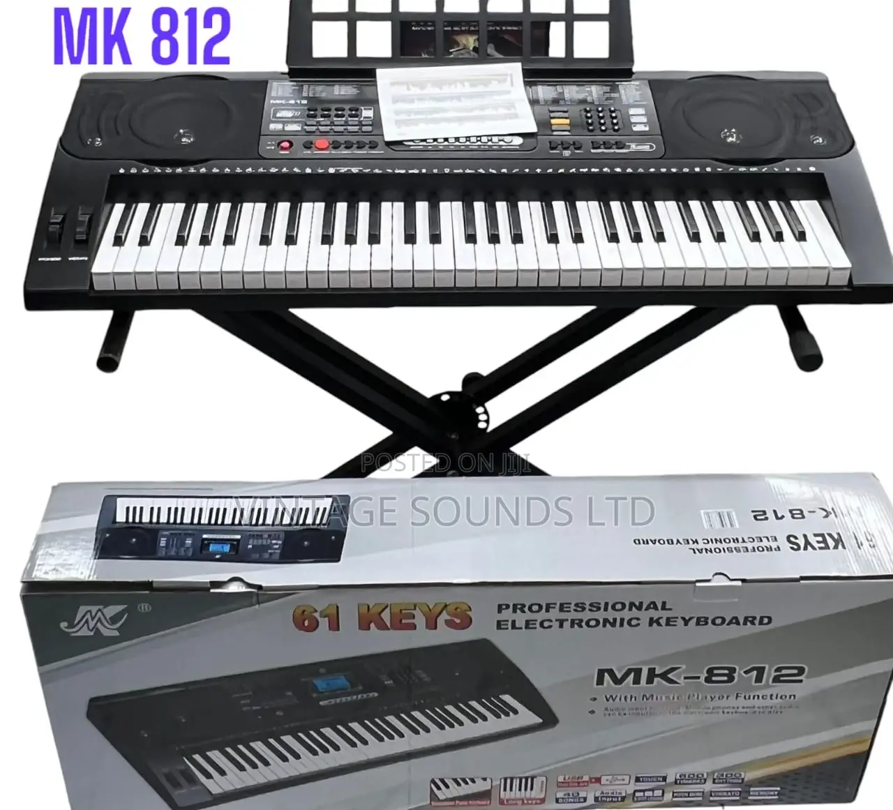 ADVANCED MK812 Professional Electronic Keyboard 61key W/Usb
