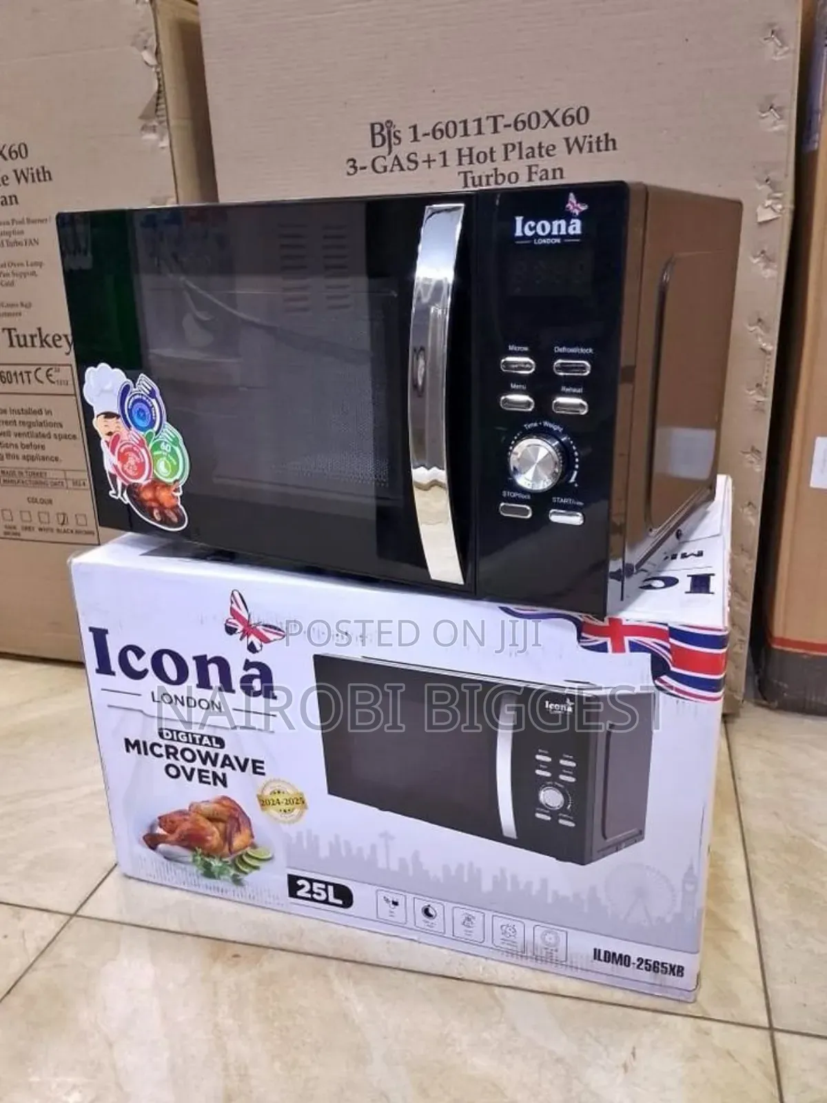 Icona 25litres Black Digital Excellent Microwave