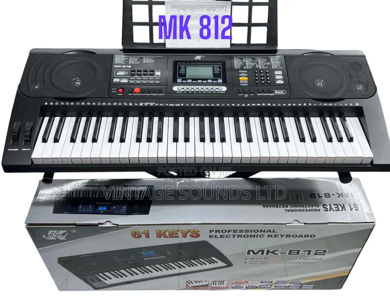 Professional Electronic Keyboard 61 Keys Mk812 Stand
