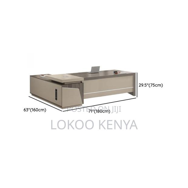 Office Tables:1800mm Modern Beige Executive Office Table - thumbnail 4