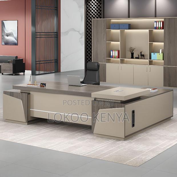 Office Tables:1800mm Modern Beige Executive Office Table - thumbnail 2