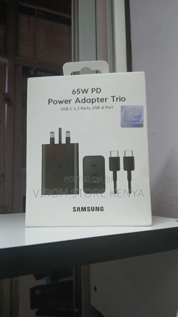 65 Watts Samsung Power Adapter Trio Phone Charger C to C - main view