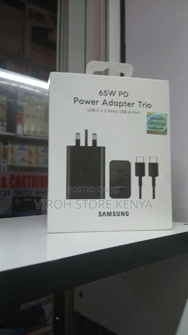 65 Watts Samsung Power Adapter Trio Phone Charger C to C - thumbnail 3