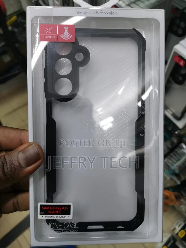 Samsung Galaxy A25 Transparent Shockproof Bumper Case - main view