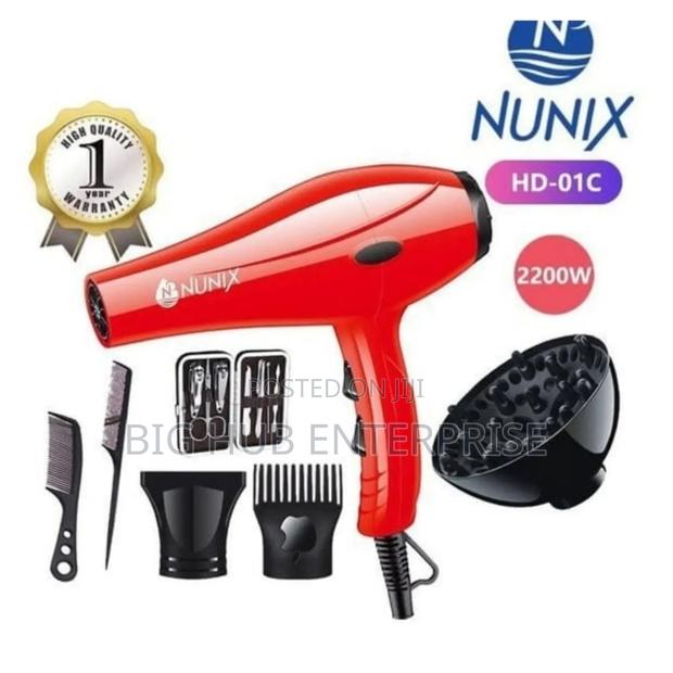 Nunix HD-01C Blow Dry Hair Dryer With Accessories