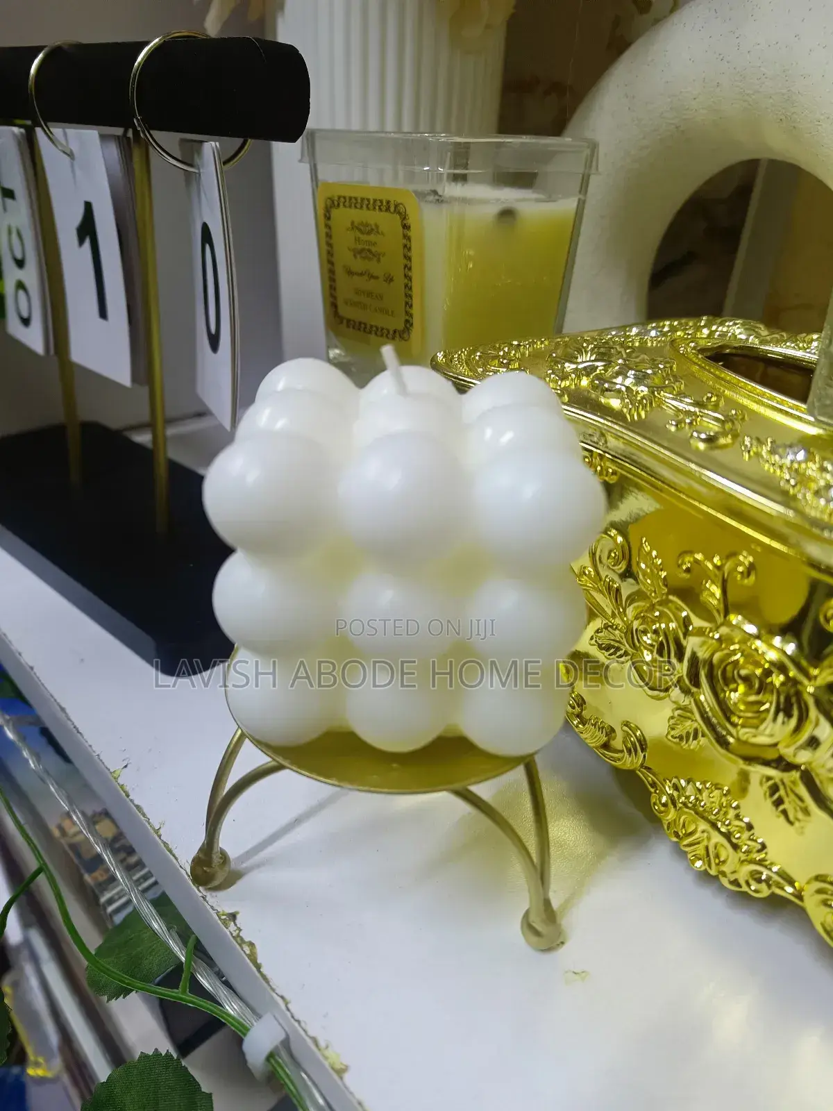 Scented Bubble Candle With a Candle Holder Gift Idea