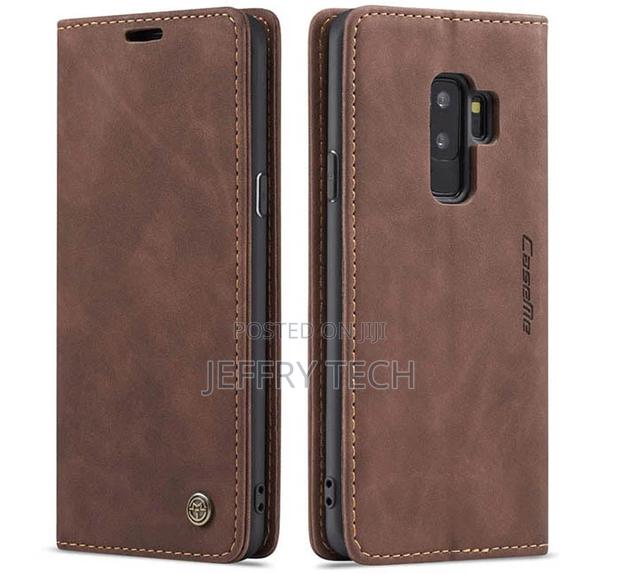 Samsung Galaxy S9 Plus Wallet Kickstand Case Coffee - main view