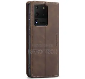 Samsung Galaxy S20 Ultra Wallet Magnetic Flip Case Coffee