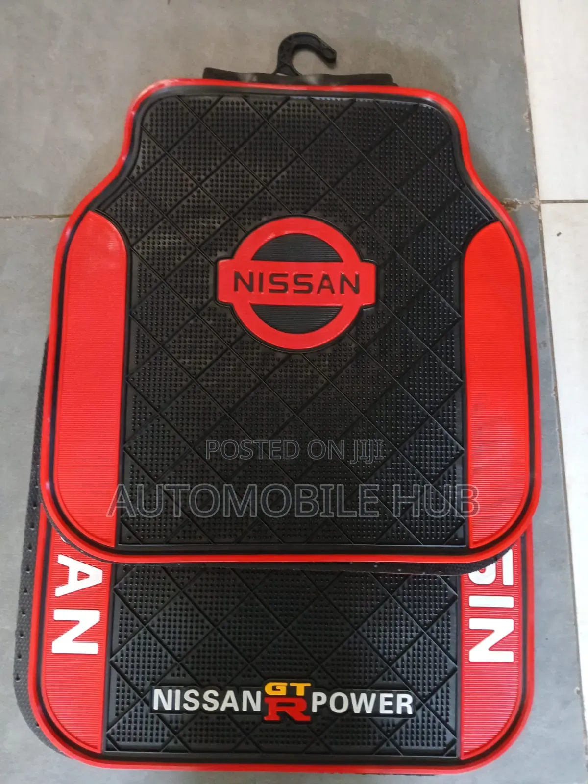 Nissan Floor Mats-Car Floor Mats Black Red in Cars