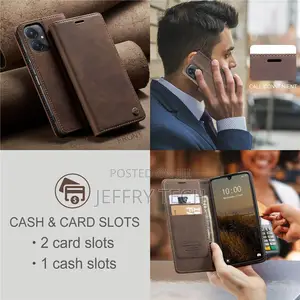 Xiaomi Redmi 13C Wallet Suede Leather Case Coffee