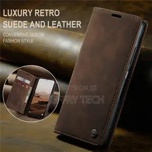Xiaomi Redmi Note 13 Pro Wallet Suede Leather Case Coffee
