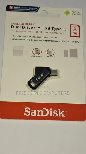 8GB Sandisk Flash Disk Drive Dual OTG USB Type C