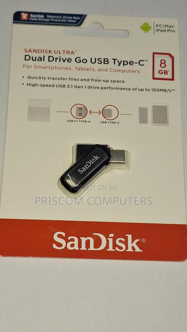 8GB Sandisk Flash Disk Drive Dual OTG USB Type C - thumbnail 3