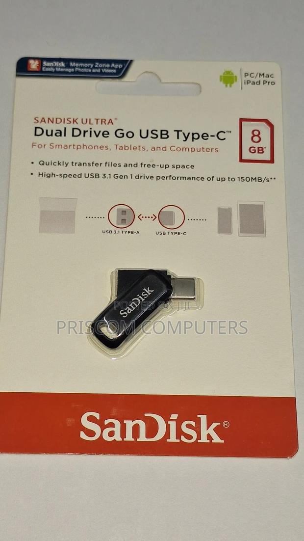 8GB Sandisk Flash Disk Drive Dual OTG USB Type C - thumbnail 4