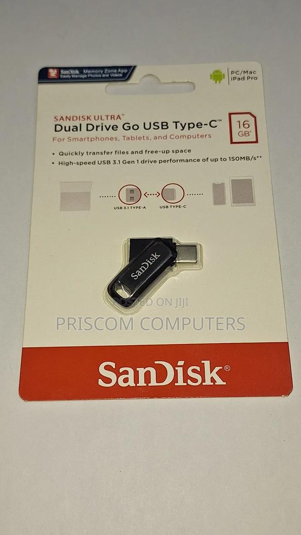 16GB Sandisk Flash Disk Drive Dual OTG USB Type C