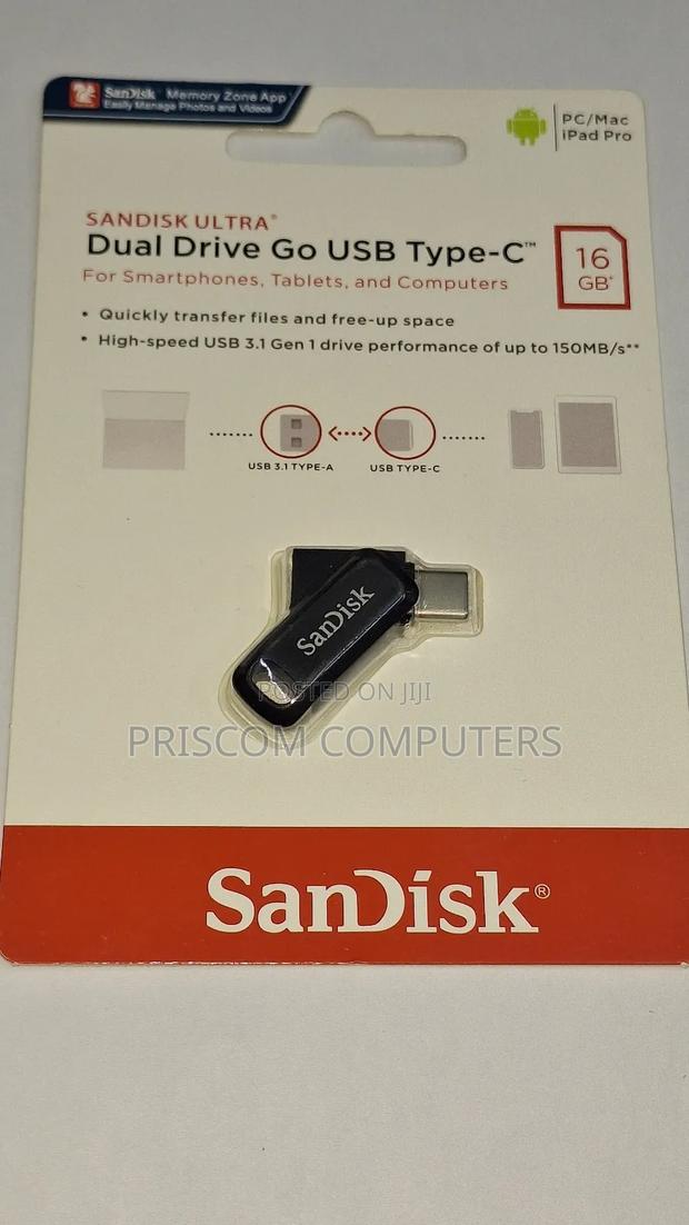 16GB Sandisk Flash Disk Drive Dual OTG USB Type C - thumbnail 2