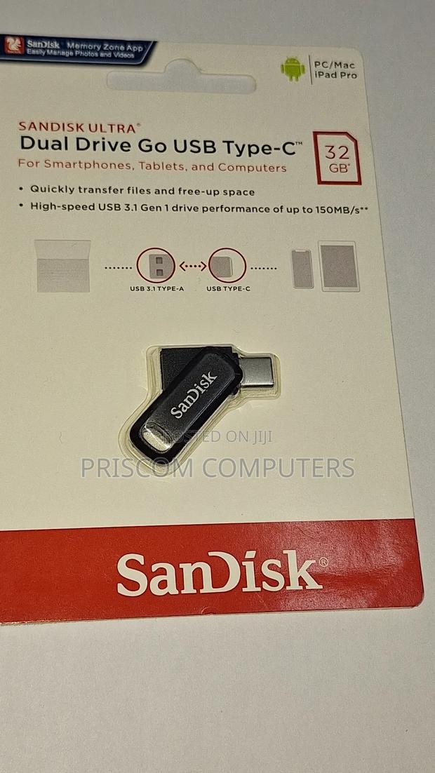 32GB Sandisk Flash Disk Drive Dual OTG USB Type C - thumbnail 3