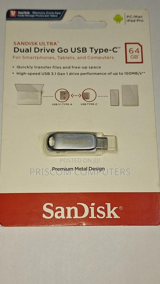 64GB Sandisk Flash Disk Drive Dual OTG USB Type C