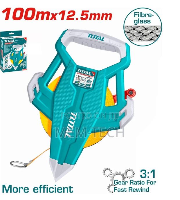 Total Fibreglass Measuring Tape 100mx12.5mm