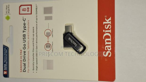 8GB Sandisk Flash Disk Drive Dual OTG USB Type C - thumbnail 2