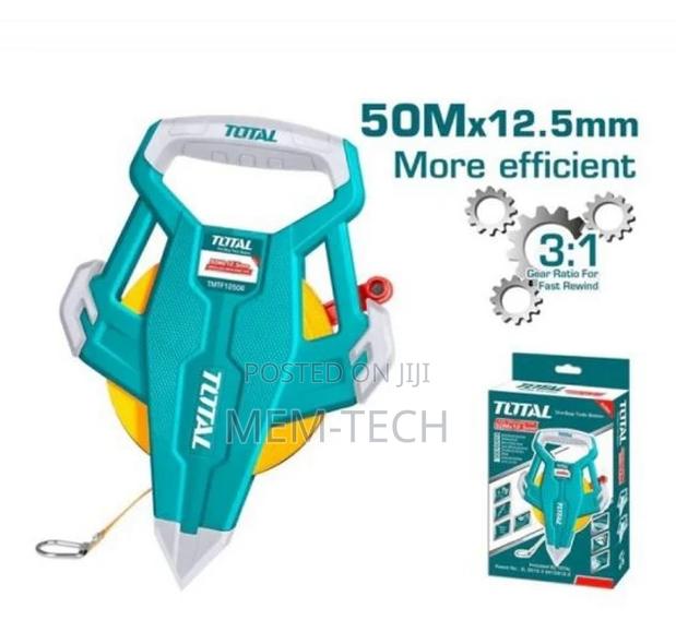 Total TMTF13506 Fibreglass Measuring Tape 50mx12.5mm