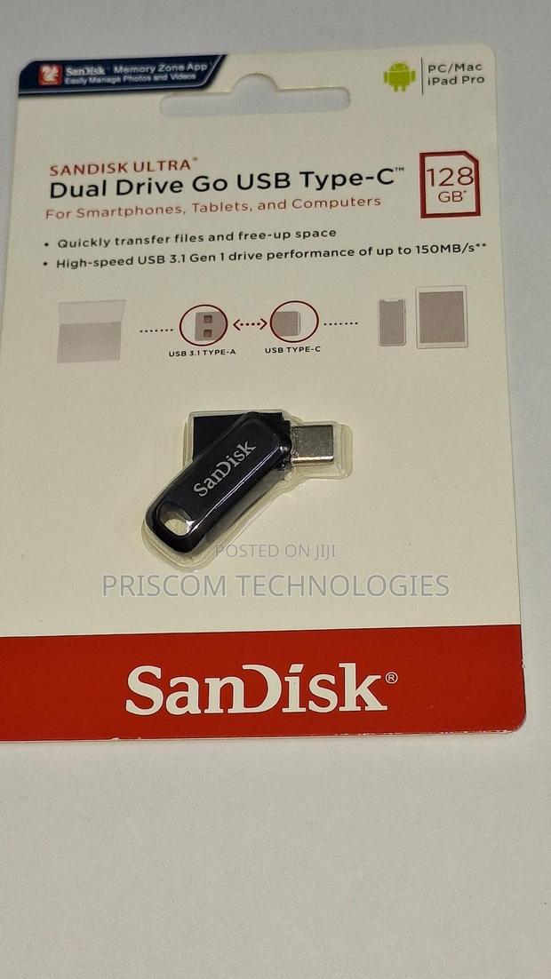 128GB Sandisk Flash Disk Flash Drive Dual OTG USB Type C