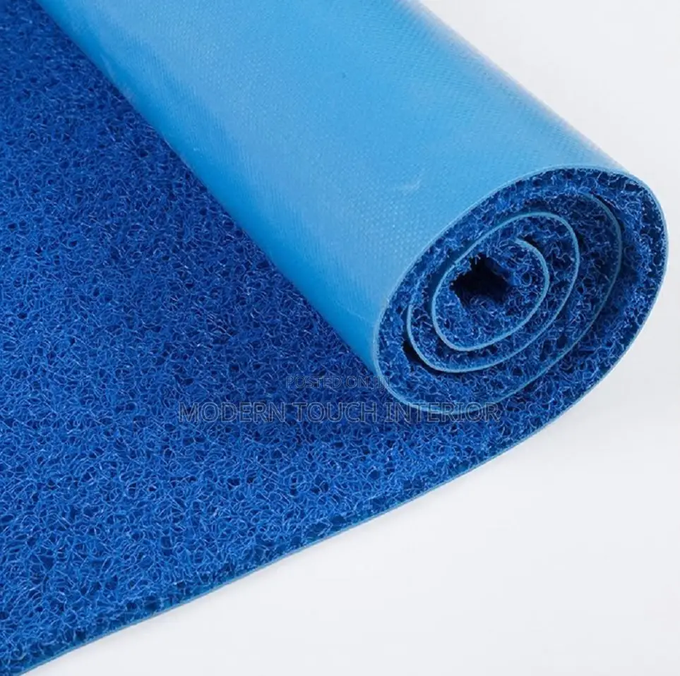 Anti-Slip PVC Blue Spaghetti Carpet